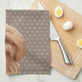 Goldendoodle Beige Geschirrtuch (Viertel Falte)