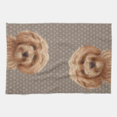 Goldendoodle Beige Geschirrtuch (Horizontal)