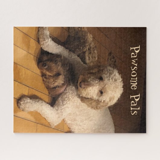 Goldendoodle Best Friends - Adorable Dog Duo Puzzle (Horizontal)