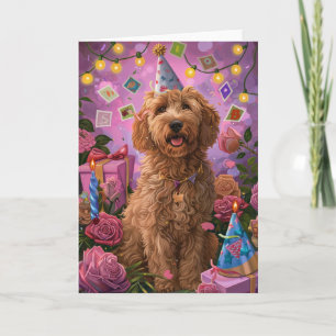 Goldendoodle Birthday Karte