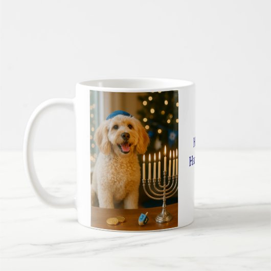 Goldendoodle Chanukka Christmaskah Kaffeetasse (Links)