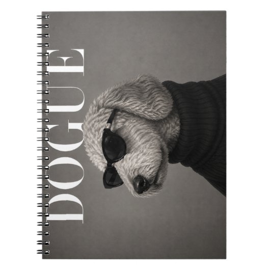 Goldendoodle-Chic-Mode-Hundeporträt Notizblock (Vorderseite)