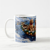 Goldendoodle Christmas Boat Holiday Kaffeetasse (Links)