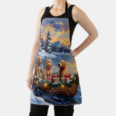 Goldendoodle Christmas Boat Holiday Schürze (InSitu)