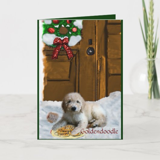 Goldendoodle Christmas Gifts Feiertagskarte (Vorderseite)