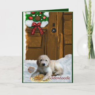 Goldendoodle Christmas Gifts Feiertagskarte