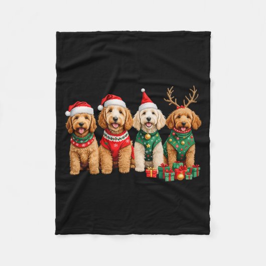 Goldendoodle Christmas Golden Doodle Pajamas For W Fleecedecke (Vorderseite)