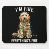 Goldendoodle Christmas I'm Fine Everything Is Fine Mousepad (Vorne)