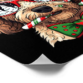Goldendoodle Christmas Reindeer Holiday Dog Lover Poster (Ecke)