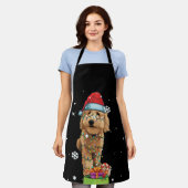 Goldendoodle Christmas Santa Funny Dog Lover Gift Schürze (Getragen)