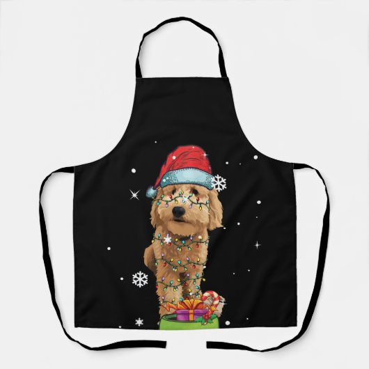 Goldendoodle Christmas Santa Funny Dog Lover Gift Schürze (Vorderseite)