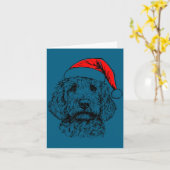 Goldendoodle Christmas Santa Hat Xmas Pajama Golde Karte (Gelbe Blume)