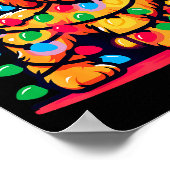 Goldendoodle Christmas Tree Xmas Lights Golden Doo Poster (Ecke)