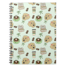 Goldendoodle Coffee & Books Spiralnotizbuch