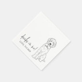 Goldendoodle Custom Napkin Dog Kinderdusche Serviette (Ecke)