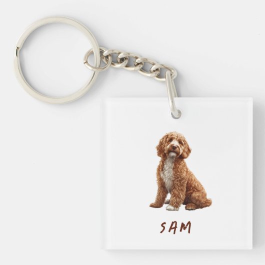 Goldendoodle Custom Pet Schlüsselanhänger (Vorderseite)