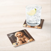 Goldendoodle Custom Square Untersetzer (Vor Ort)