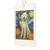 Goldendoodle Cute Dog Halloween Jack O Lantern Pum Autolufterfrischer (Links)