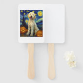 Goldendoodle Cute Dog Halloween Jack O Lantern Pum Fächer (Vorne und Hinten)