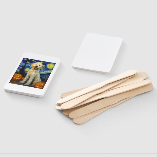 Goldendoodle Cute Dog Halloween Jack O Lantern Pum Fächer (Non-assembled)