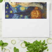 Goldendoodle Cute Dog Halloween Jack O Lantern Pum Geschirrtuch (Gefaltet)