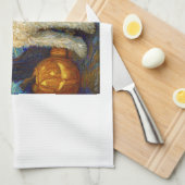 Goldendoodle Cute Dog Halloween Jack O Lantern Pum Geschirrtuch (Viertel Falte)