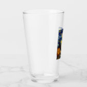 Goldendoodle Cute Dog Halloween Jack O Lantern Pum Glas (Rechts)