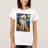 Goldendoodle Cute Dog Halloween Jack O Lantern Pum T-Shirt (Vorderseite)