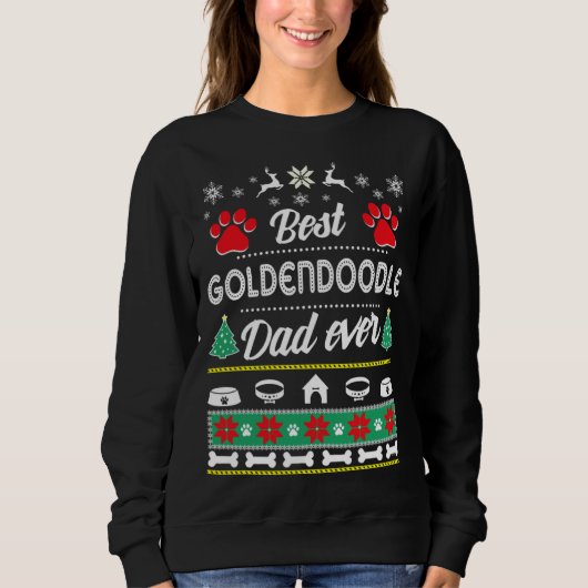 Goldendoodle Dad   Ugly Christmas Sweatshirt (Vorderseite)