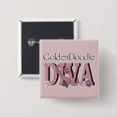 GoldenDoodle DIVA Button (Vorne & Hinten)