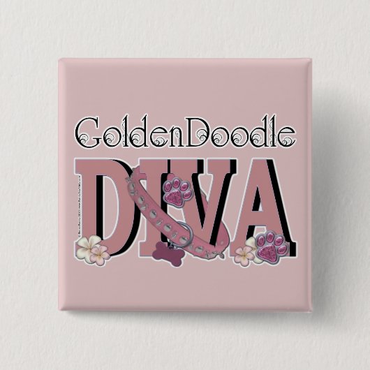 GoldenDoodle DIVA Button (Vorderseite)