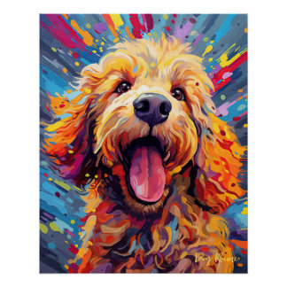 Goldendoodle Dog 003 - Zetton Ziana Poster