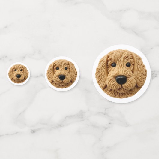 Goldendoodle Dog 3D Inspiriert Konfetti (Rückseiten)