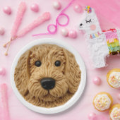 Goldendoodle Dog 3D Inspiriert Pappteller (Party)