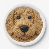 Goldendoodle Dog 3D Inspiriert Pappteller (Vorderseite)