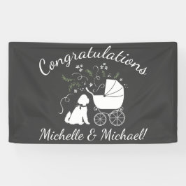 Goldendoodle Dog Baby Dusche Geschlechtslos Banner
