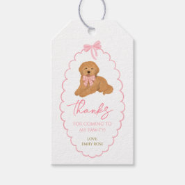 Goldendoodle Dog Birthday Pawty Pink Geschenkanhänger