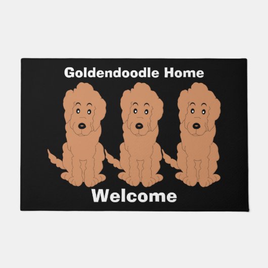 Goldendoodle Dog Design Fußmatte (Vorderseite)