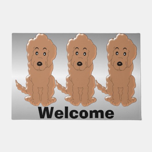 Goldendoodle Dog Design Fußmatte (Vorderseite)