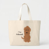 Goldendoodle Dog Design Jumbo Stoffbeutel (Vorne)