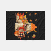 Goldendoodle Dog Fall Scarf Leopard Pumpkins Autum Fleecedecke (Vorderseite (Horizontal))