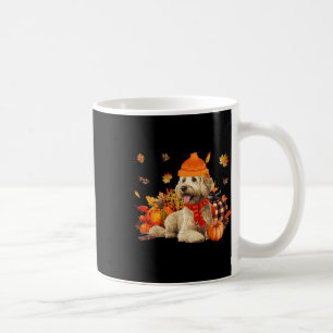 Goldendoodle Dog Fall Scarf Leopard Pumpkins Autum Kaffeetasse