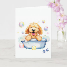Goldendoodle Dog Faltengrüße Karte