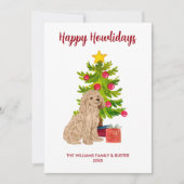 Goldendoodle Dog Familie Weihnachten (Vorderseite)