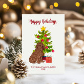 Goldendoodle Dog Familie Weihnachten