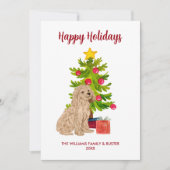 Goldendoodle Dog Familie Weihnachten (Vorderseite)