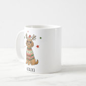 Goldendoodle Dog Festive Christmas Kaffeetasse (Vorderseite Links)