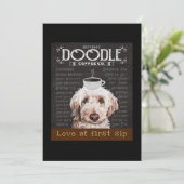 Goldendoodle Dog Kaffeehaus 2 Feiertagskarte (Stehend Vorderseite)