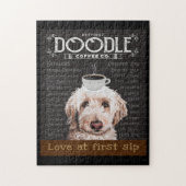 Goldendoodle Dog Kaffeehaus 2 Puzzle (Vertikal)