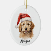 Goldendoodle Dog Keramik Ornament (Rechts)